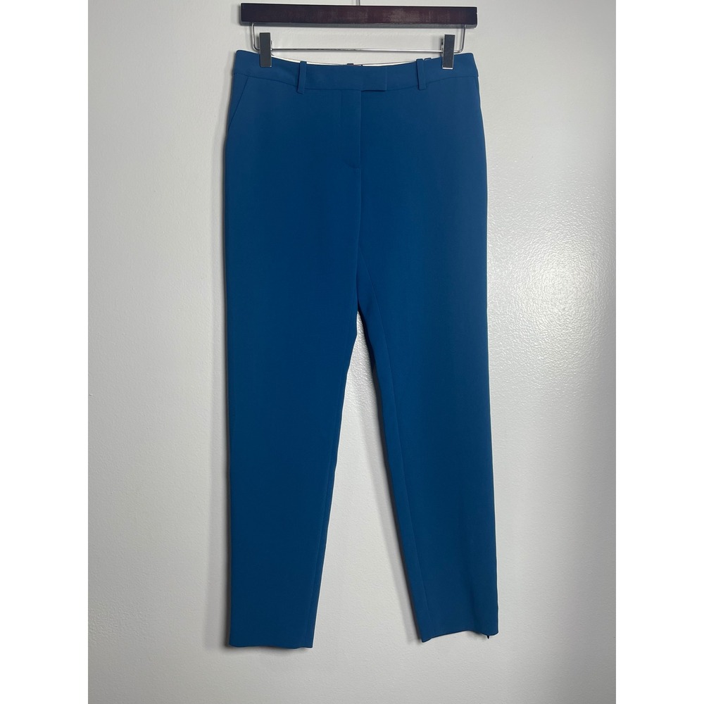 ALTUZARRA Henri Pant Teal Blue Size 36 US 4 NEW Slim Leg Trousers Italy Designer